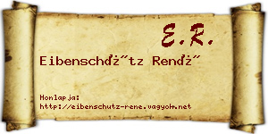 Eibenschütz René névjegykártya